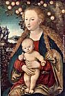 Lucas Cranach The Elder Famous Paintings - Virgin and Child